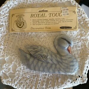 Vintage Decorative Swan Trim New with Tags Retired